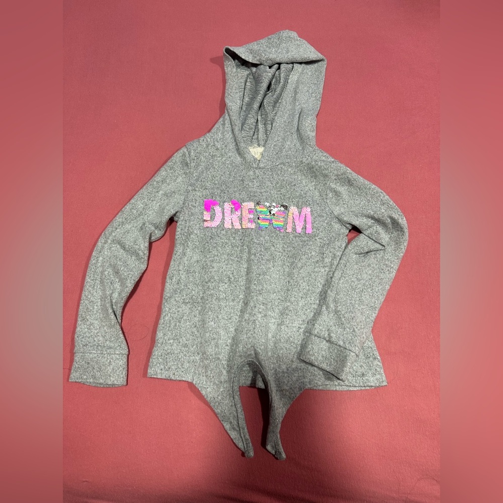 Kids Gray Hoodie with Dream Design